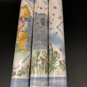 Sunworthy Winnie the Pooh Self Stick Wallpaper Border Lot of 3 Rolls New